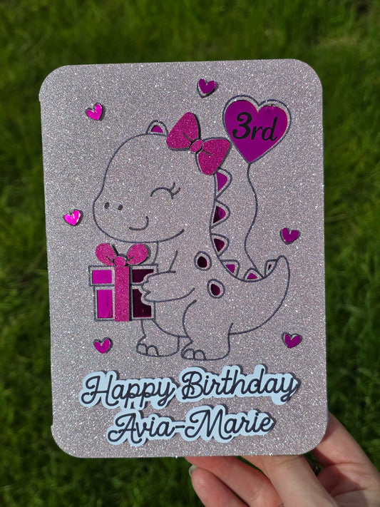 Luxury 3D Handmade Greeting Card | Custom Layered Cardstock & Vinyl